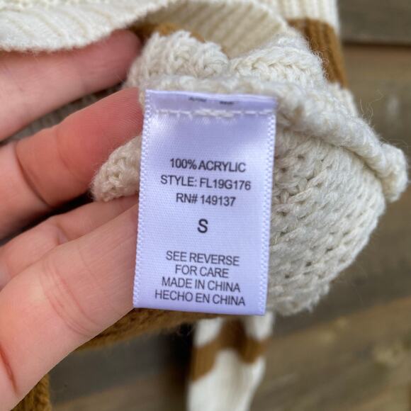 Favlux brown and white striped twist sweater - Picture 7 of 7